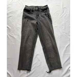 Sincerely Jules Gray Cropped Jeans Juniors 1 Distressed Cut-Offs